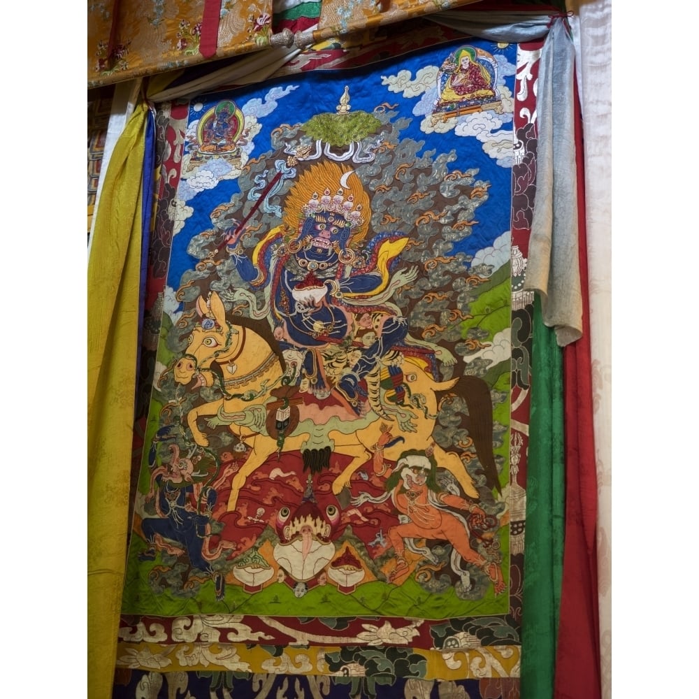 Thanka in second floor temple in the Tsuglagkhang Dalai Lamas monastery McLeod Ganj Dharamsala Himachal Pradesh 12 x 16 Image 1