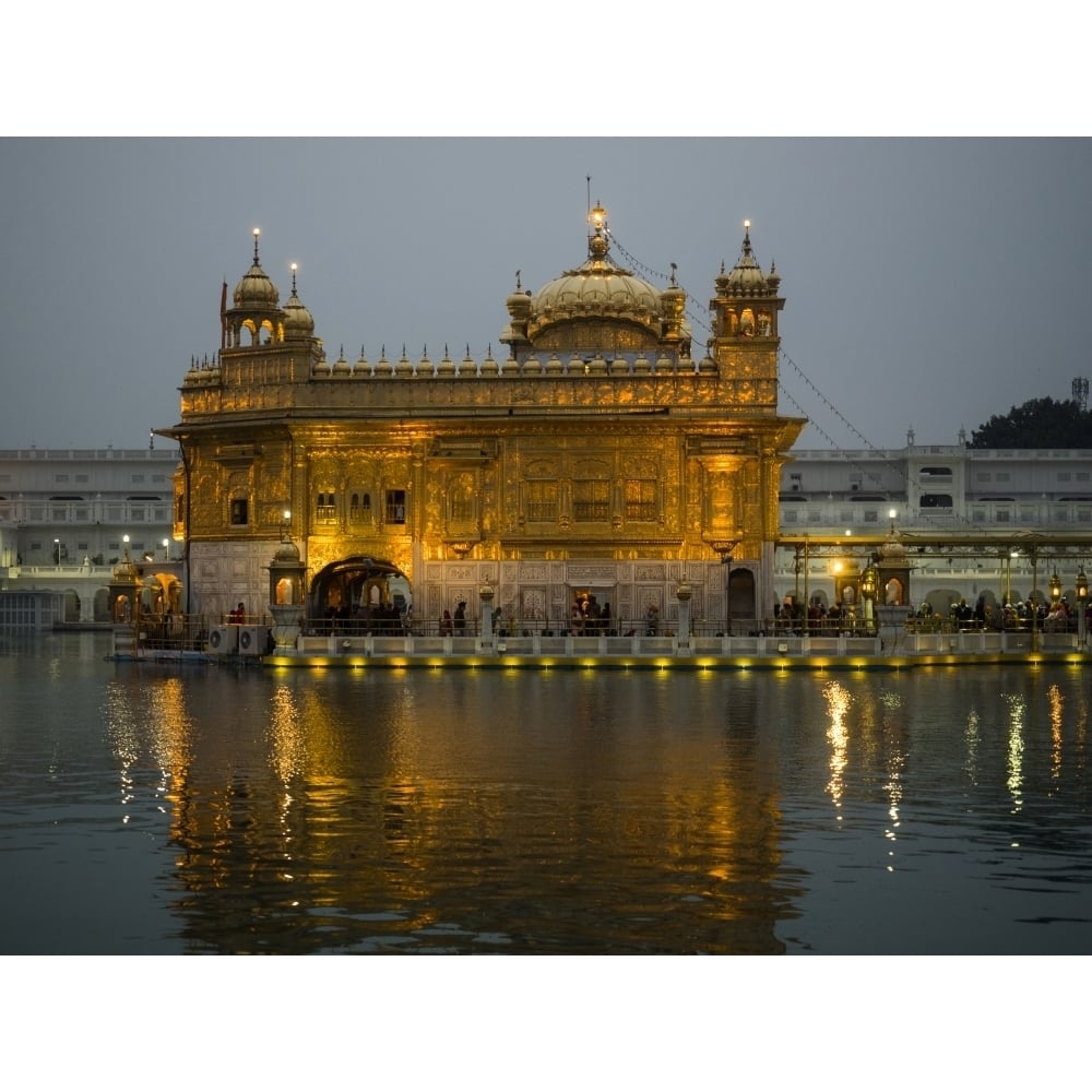 Golden Temple reflected in pool Amritsar Punjab India Poster Print (12 x 16) Image 1