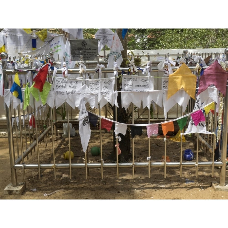 Prayer flags at the Great Monastery where the Sri Maha Bodhi Tree is located Image 1