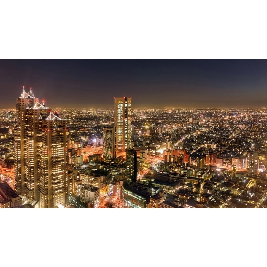 Aerial view of a city at night Shinjuku Park Tower Shinjuku Tokyo Japan Poster Print (36 x 12) Image 1