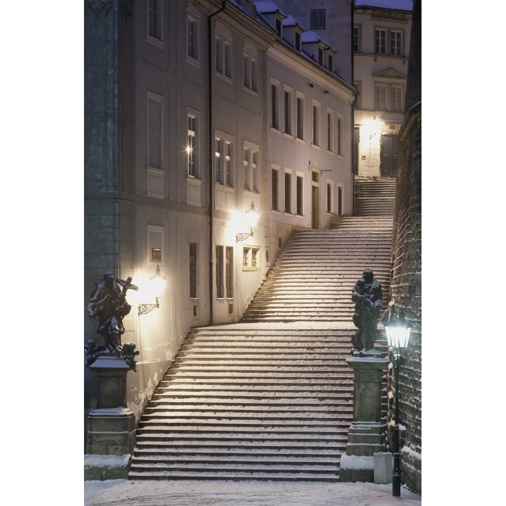 Czech Republic Prague - Lesser Quarter (Mala Strana) in winter Poster Print (36 x 12) Image 1