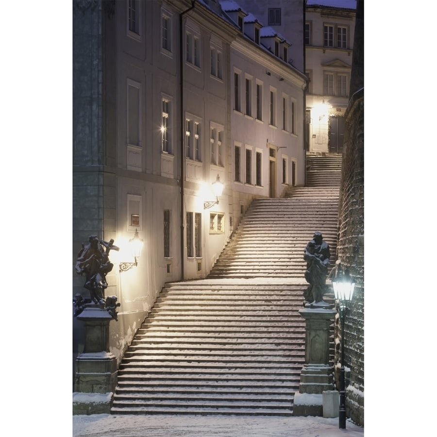 Czech Republic Prague - Lesser Quarter (Mala Strana) in winter Poster Print (36 x 12) Image 1