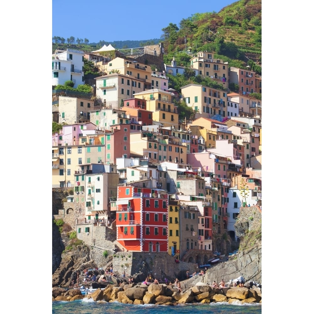 Italy Liguria Cinque Terre Riomaggiore Poster Print (36 x 12) Image 1