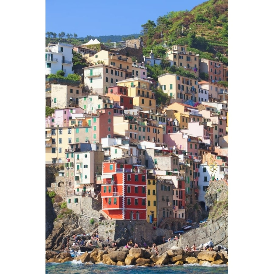 Italy Liguria Cinque Terre Riomaggiore Poster Print (36 x 12) Image 1