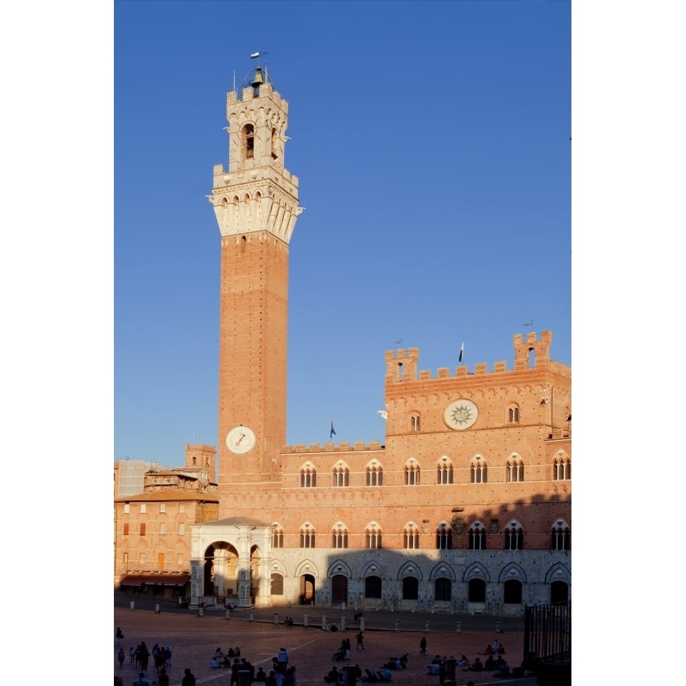 italy tuscany sienna - piazza del campo palazzo pubblico torre del mangia Poster Print (27 x 9) Image 1