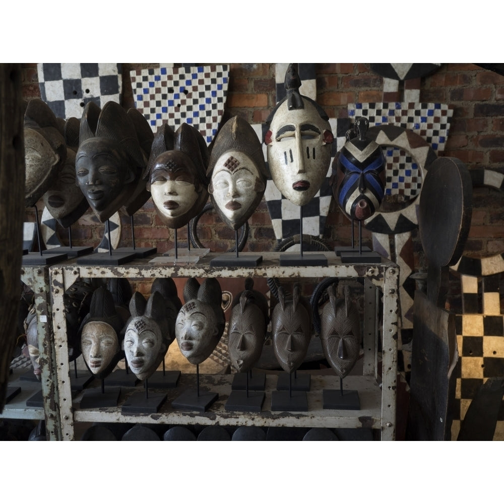 Masks for sale at large craft store Johannesburg Gauteng Province South Africa Poster Print (12 x 16) Image 1