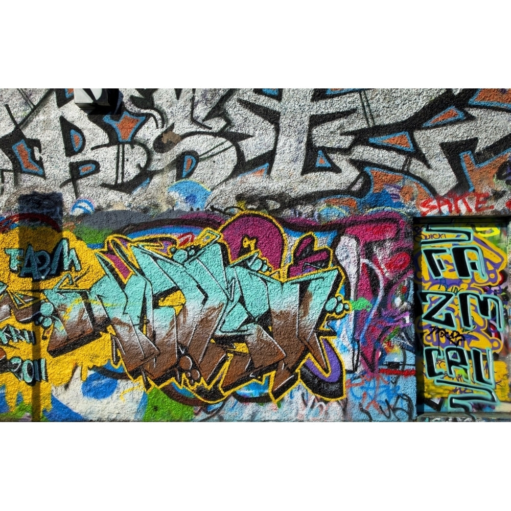 Artistic Graffiti on the U2 Wall in Windmill Lane Dublin City Ireland Poster Print (18 x 12) Image 1