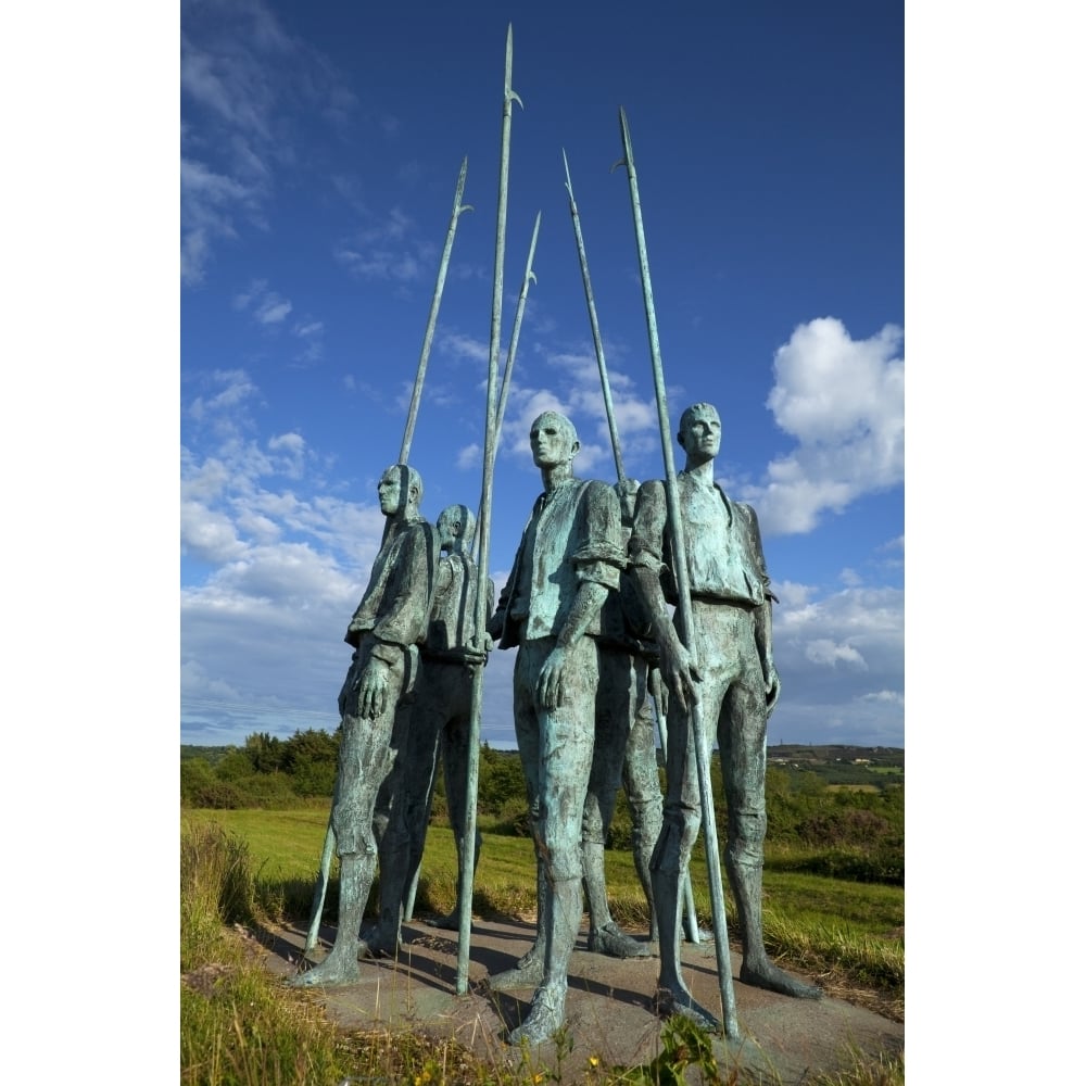 Pikemen Sculptures commemorating the 1798 uprising on the N25 road near Wexford Ireland Poster Print (27 x 9) Image 1