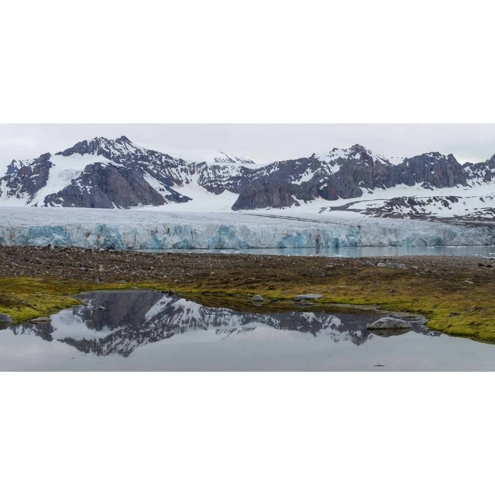 View of 14th July Glacier Spitsbergen Svalbard Islands Norway Poster Print (27 x 9) Image 1