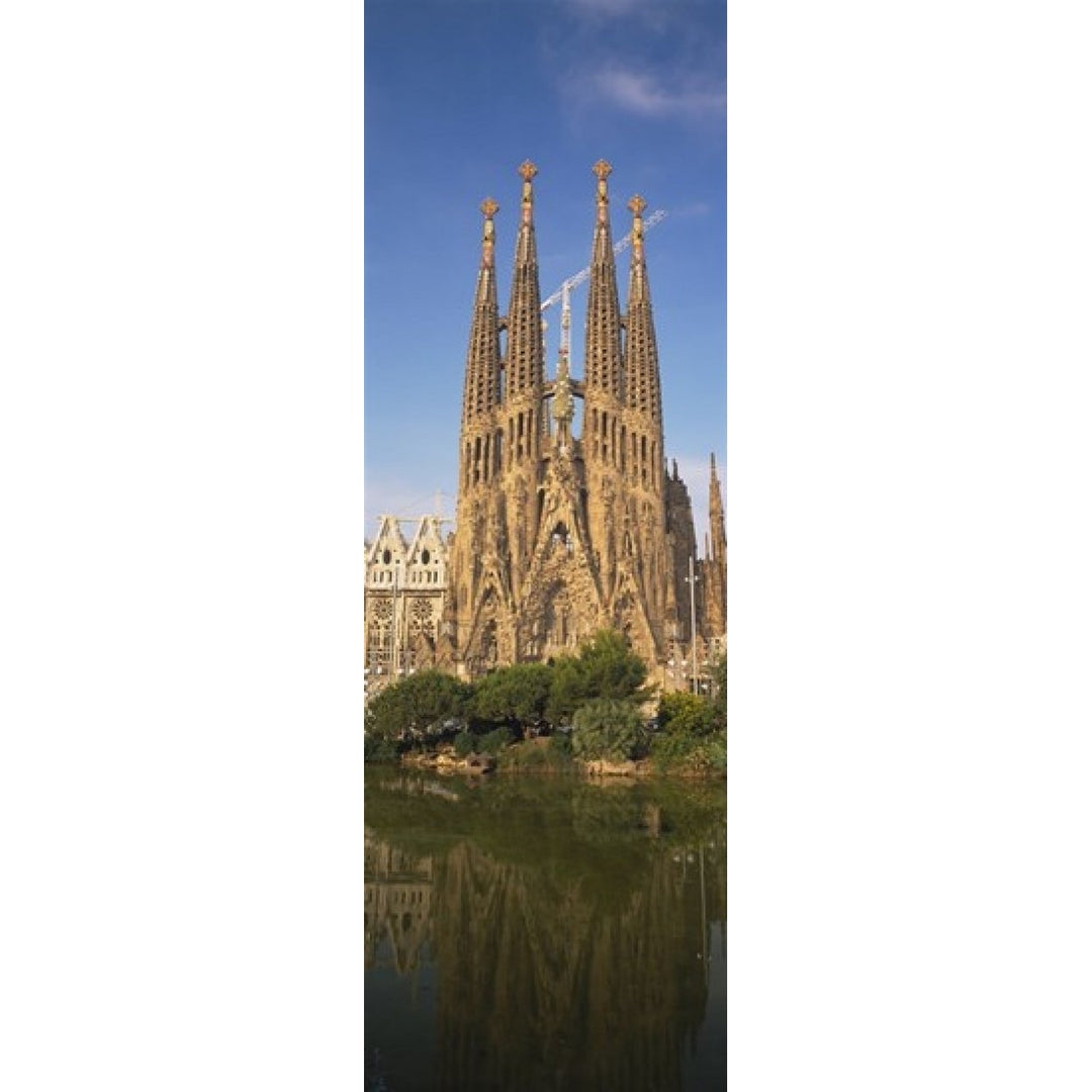 Low Angle View Of A Cathedral Sagrada Familia Barcelona Spain Poster Print (36 x 12) Image 1