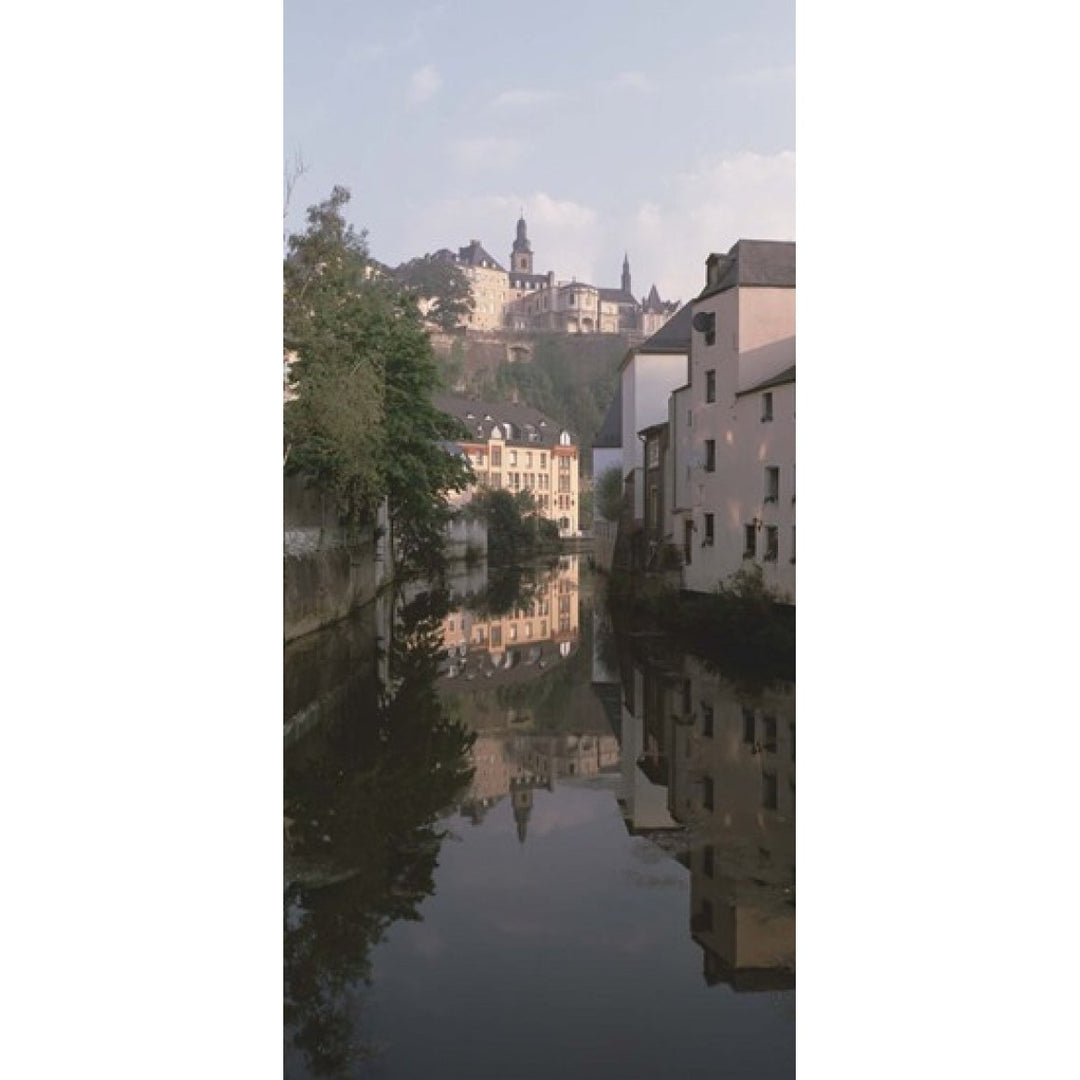 Luxembourg Luxembourg City Alzette River Flowing through Grund District Poster Print (24 x 12) Image 1