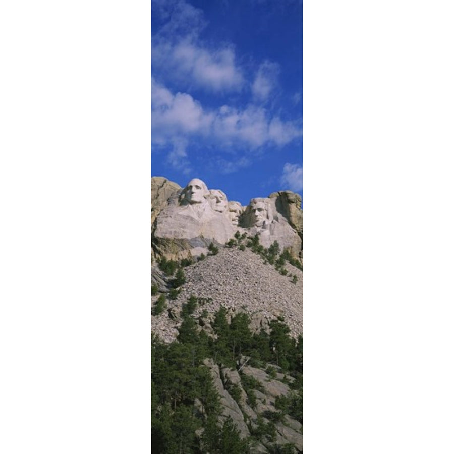 Sculptures of US presidents carved on the rocks of a mountain Mt Rushmore National Monument South Dakota USA (36 x 12) Image 1