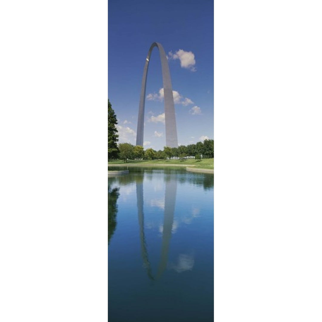 Reflection of an arch structure in a river Gateway Arch St. Louis Missouri USA Poster Print (18 x 6) Image 1