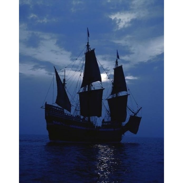 Replica of Mayflower II Poster Print by Panoramic Images (12 x 16) Image 1