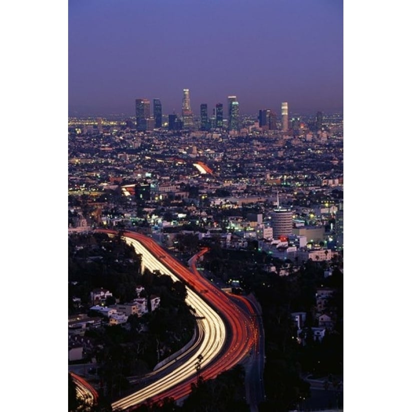 Hollywood Freeway Los Angeles CA Poster Print (24 x 18) Image 1