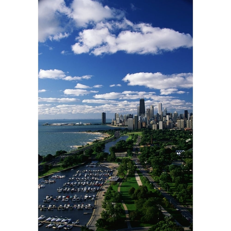 Lincoln Park and Diversey Harbor Chicago IL Poster Print (27 x 9) Image 1