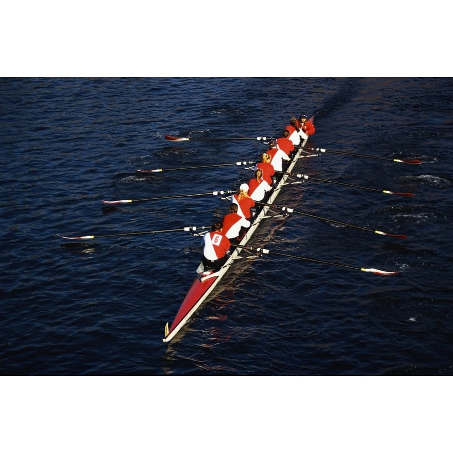 Crew Boat at Head of Charles Regatta Poster Print (27 x 9) Image 1