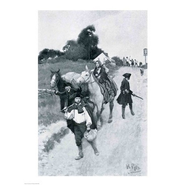 Tory Refugees on Their Way to Canada illustration from Colonies and Nation Poster Print by Howard Pyle Image 1