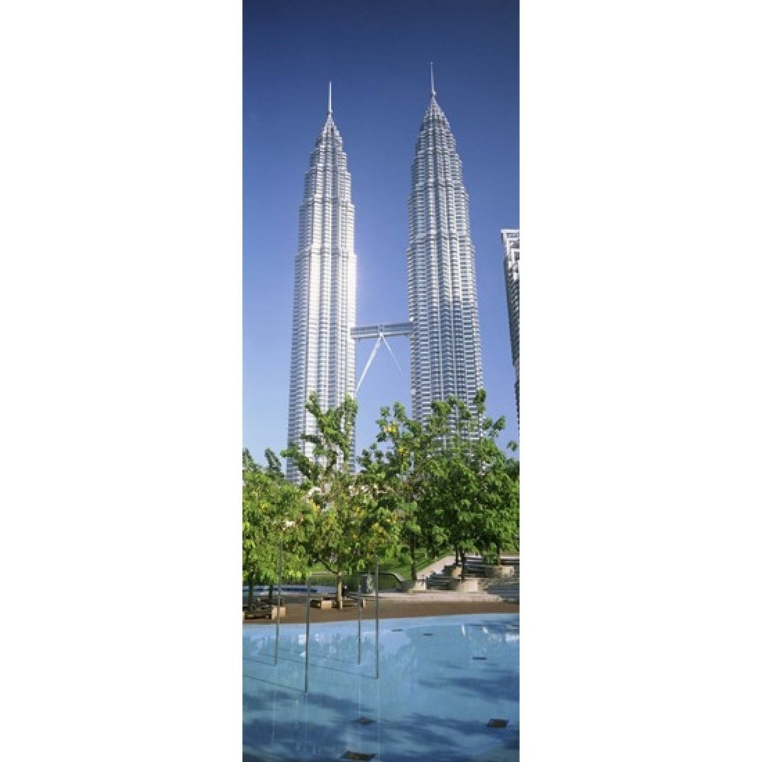 Malaysia Kuala Lumpur View of Petronas Twin Towers Poster Print (18 x 7) Image 1