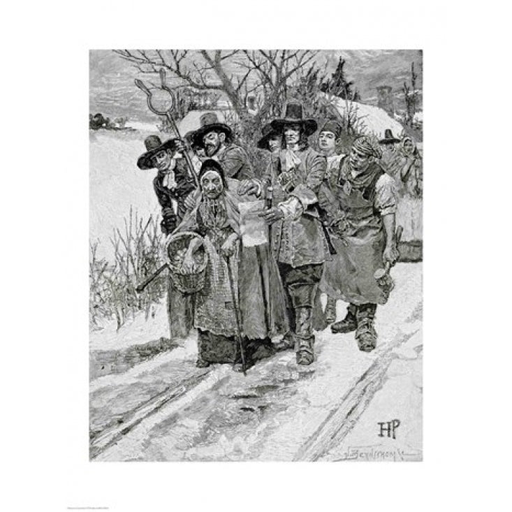 Arresting a Witch Poster Print by Howard Pyle Image 1