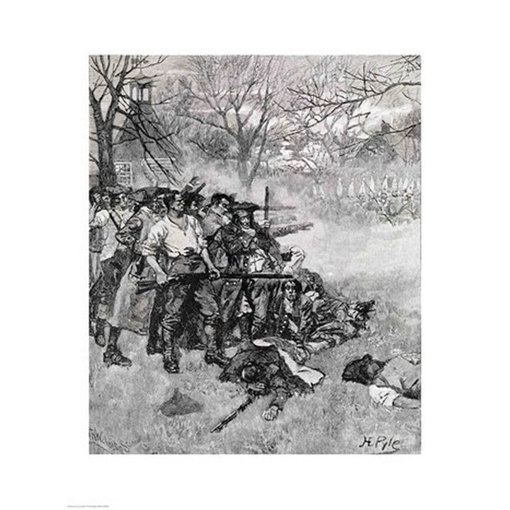 Lexington Green - If they want war it may as well begin here Poster Print by Howard Pyle Image 1