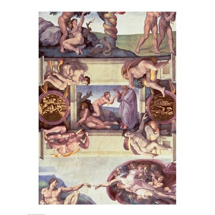 Sistine Chapel Ceiling The Creation of Eve 1510 Poster Print by Michelangelo Buonarroti Image 1