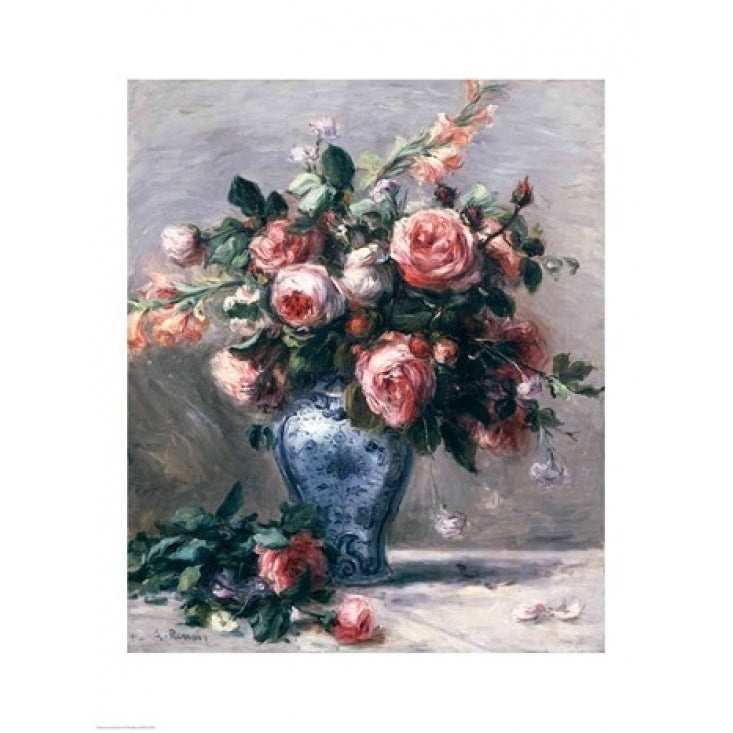 Vase of Roses Poster Print by Pierre-Auguste Renoir Image 2