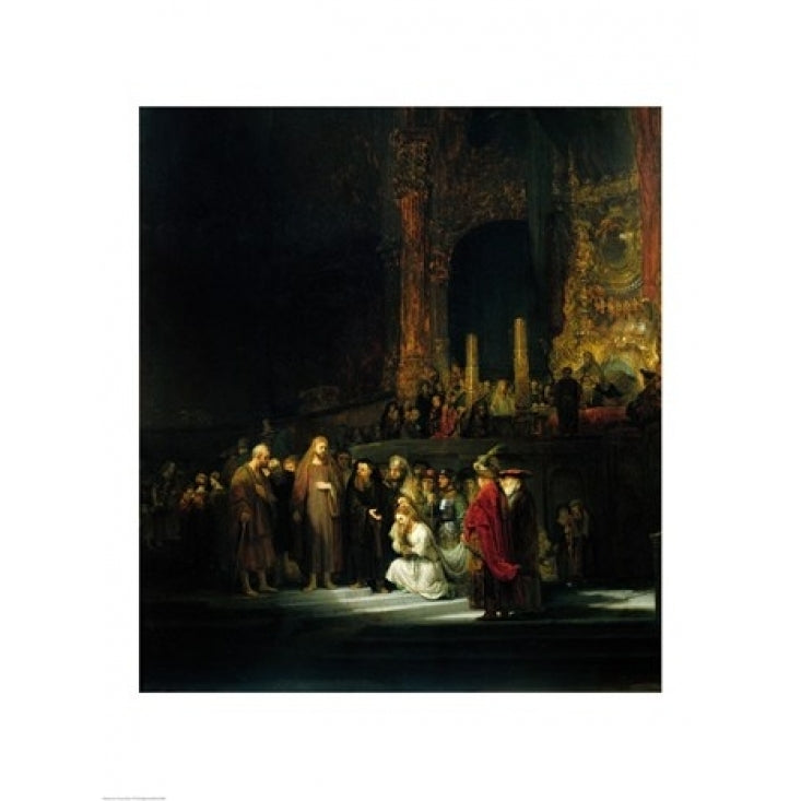 The Woman taken in Adultery 1644 Poster Print by Rembrandt van Rijn Image 1