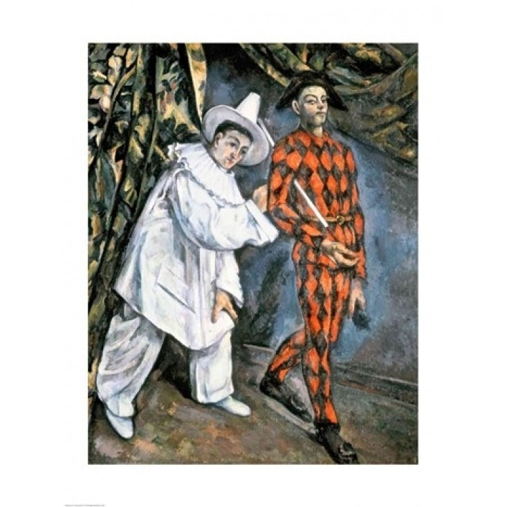 Pierrot and Harlequin Poster Print by Paul Cezanne Image 1