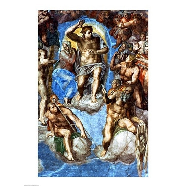 Christ detail from The Last Judgement in the Sistine Chapel Poster Print by Michelangelo Buonarroti Image 2