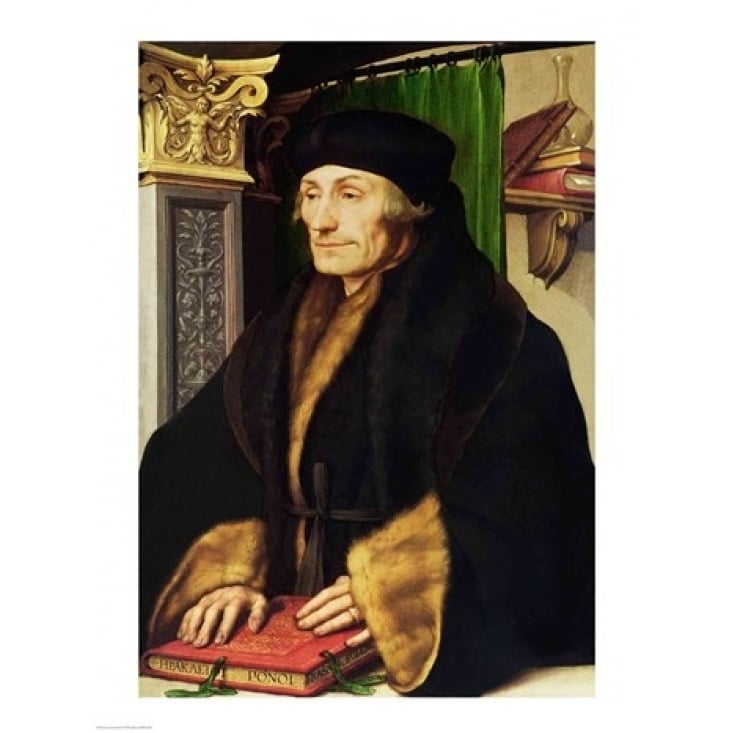 Portrait of Erasmus 1523 Poster Print by Hans Holbein Image 1