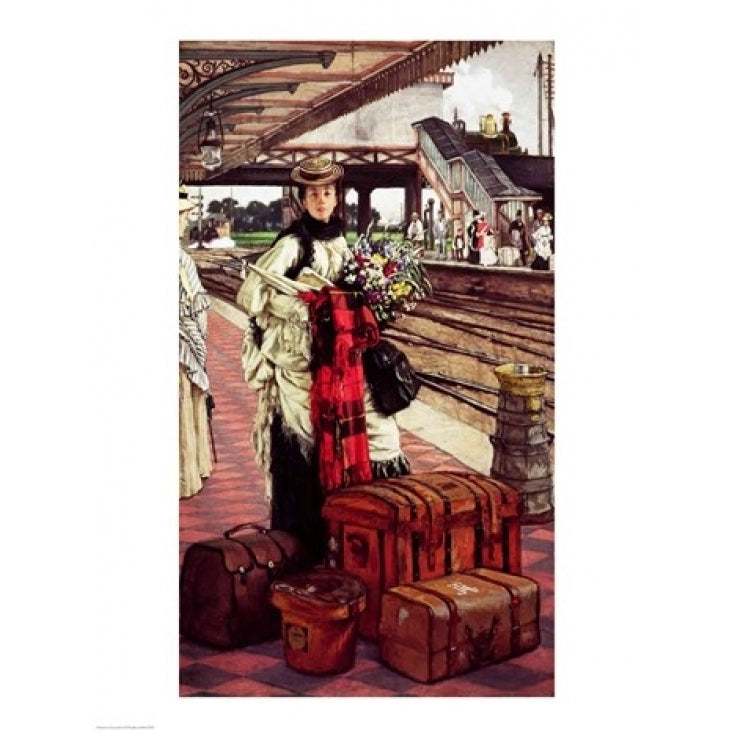 Waiting at the Station Poster Print by James Jacques Joseph Tissot Image 1