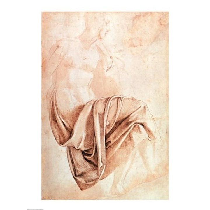 Inv. 1887-5-2-118 Recto Study of drapery Poster Print by Michelangelo Buonarroti Image 1