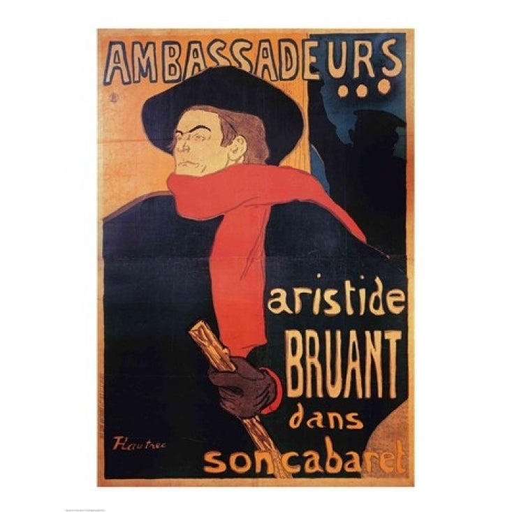 Ambassadeurs Aristide Bruant 1892 Poster Print by Henri de Toulouse-Lautrec Image 1