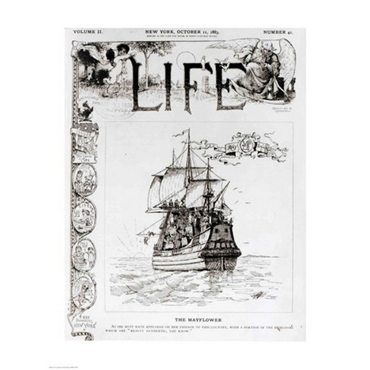 The Mayflower front cover from Life magazine 11th October 1883 Poster Print Image 1