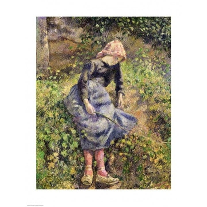 Girl with a Stick 1881 Poster Print by Camille Pissarro Image 1