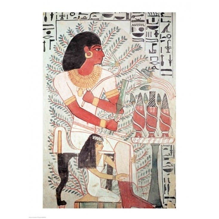 Sennefer seated with his wife Meryt from the Tomb of Sennefer Poster Print Image 1