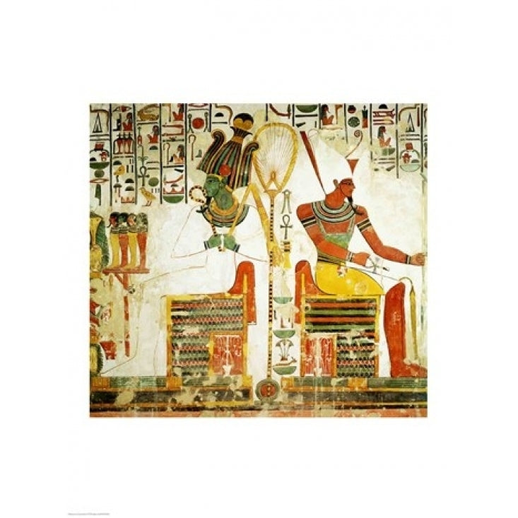 The Gods Osiris and Atum from the Tomb of Nefertari Poster Print Image 1