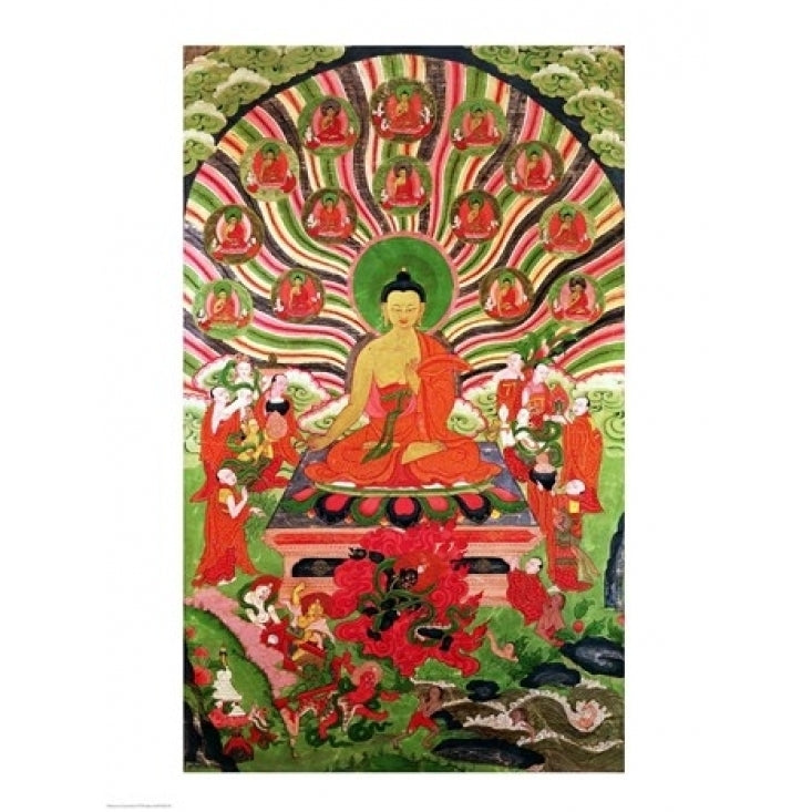 Scenes from the life of Buddha Poster Print Image 2