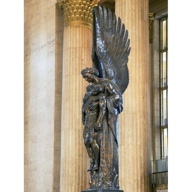 Close-up of a war memorial statue at a railroad station 30th Street Station Philadelphia Pennsylvania USA (36 x 24) Image 1