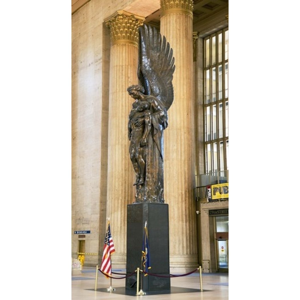 War memorial at a railroad station 30th Street Station Philadelphia Pennsylvania USA Poster Print (24 x 12) Image 1