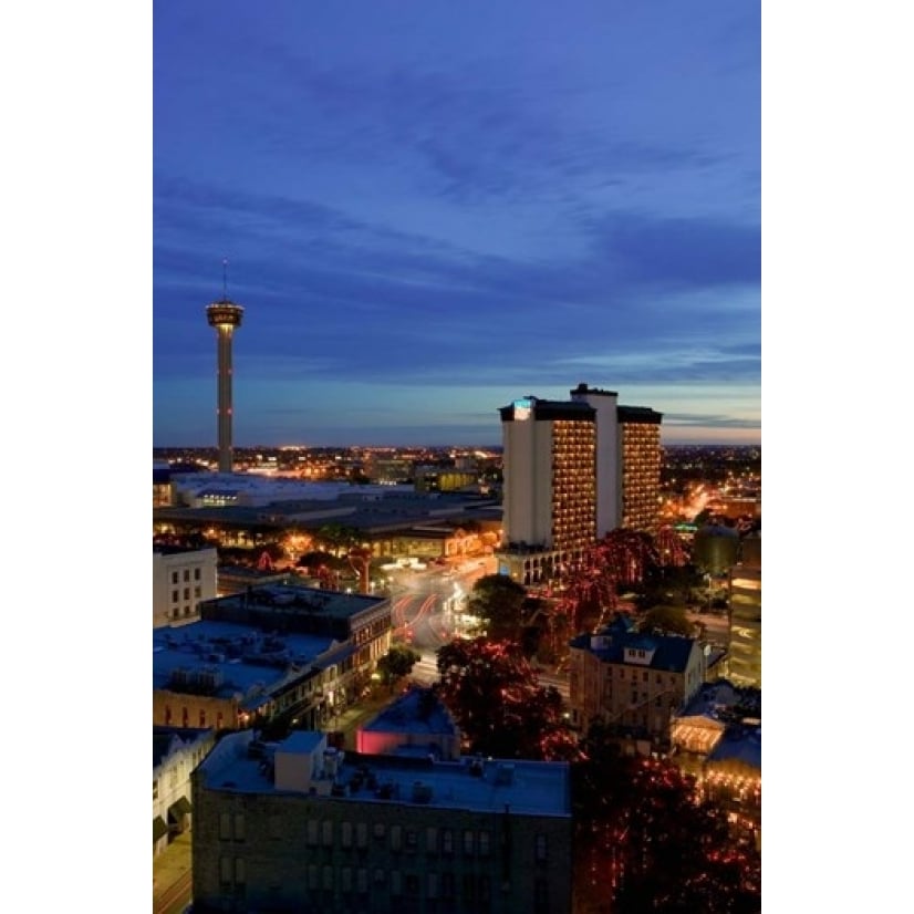 San Antonio River Walk at Dusk Texas Poster Print by Panoramic Images (12 x 19) Image 1