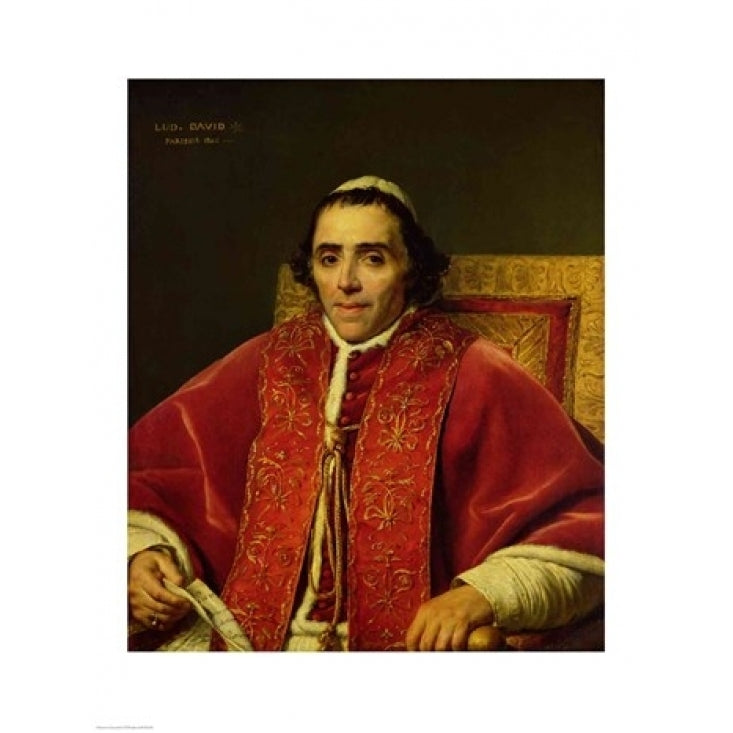 Portrait of Pope Pius VII Poster Print by Jacques-Louis David Image 1