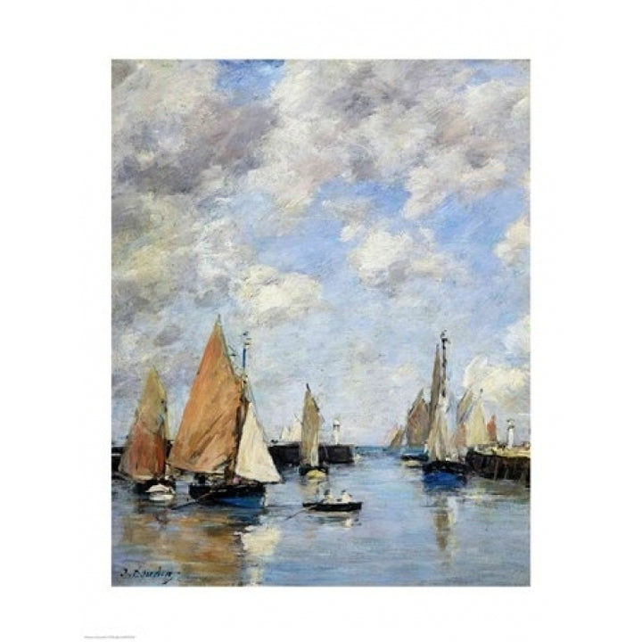 The Jetty at High Tide Trouville Poster Print by Eugene louis Boudin Image 2