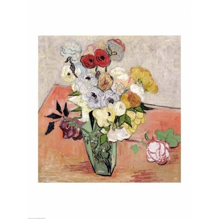 Roses and Anemones 1890 Poster Print by Vincent Van Gogh Image 1