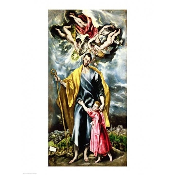 St. Joseph and the Christ Child Poster Print by El Greco Image 1