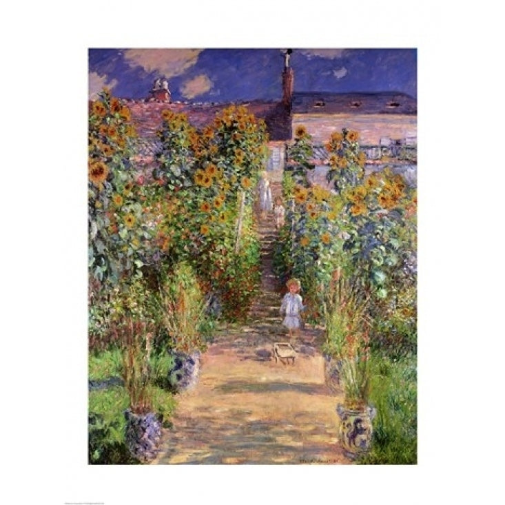 The Artists Garden at Vetheuil 1880 Poster Print by Claude Monet Image 2