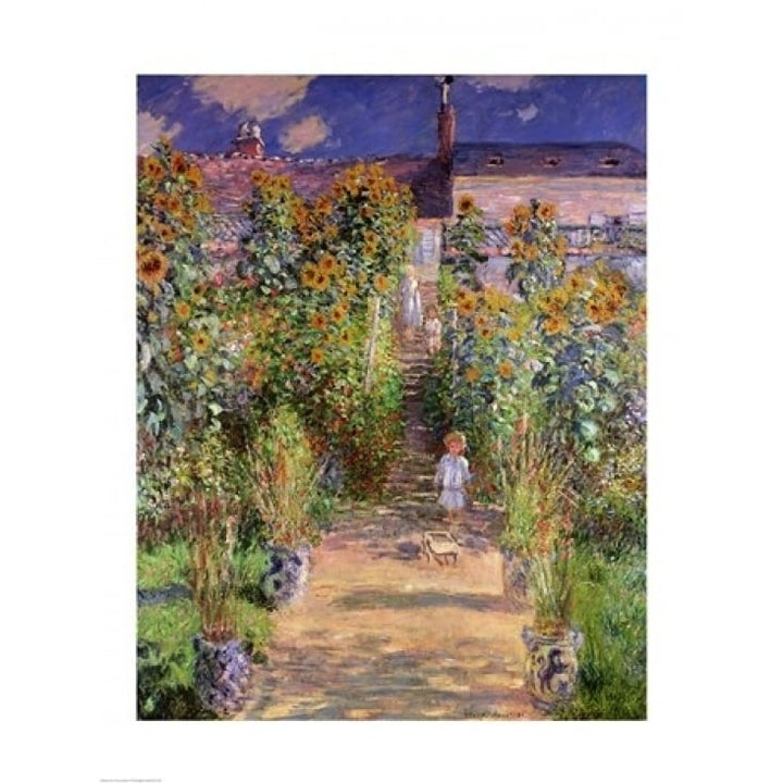 The Artists Garden at Vetheuil 1880 Poster Print by Claude Monet Image 1