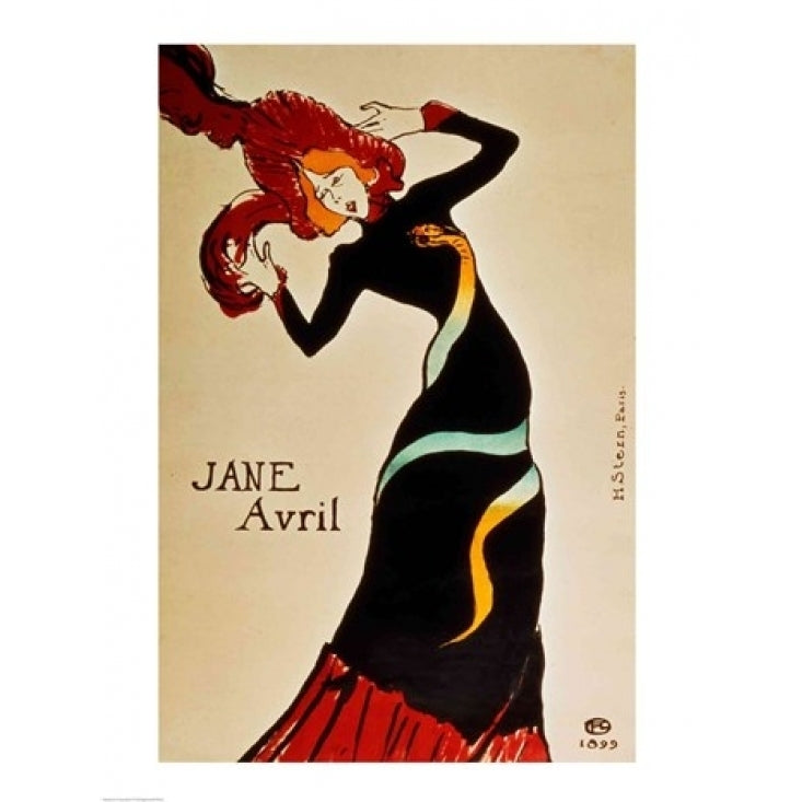 Jane Avril Poster Print by Henri de Toulouse-Lautrec Image 1