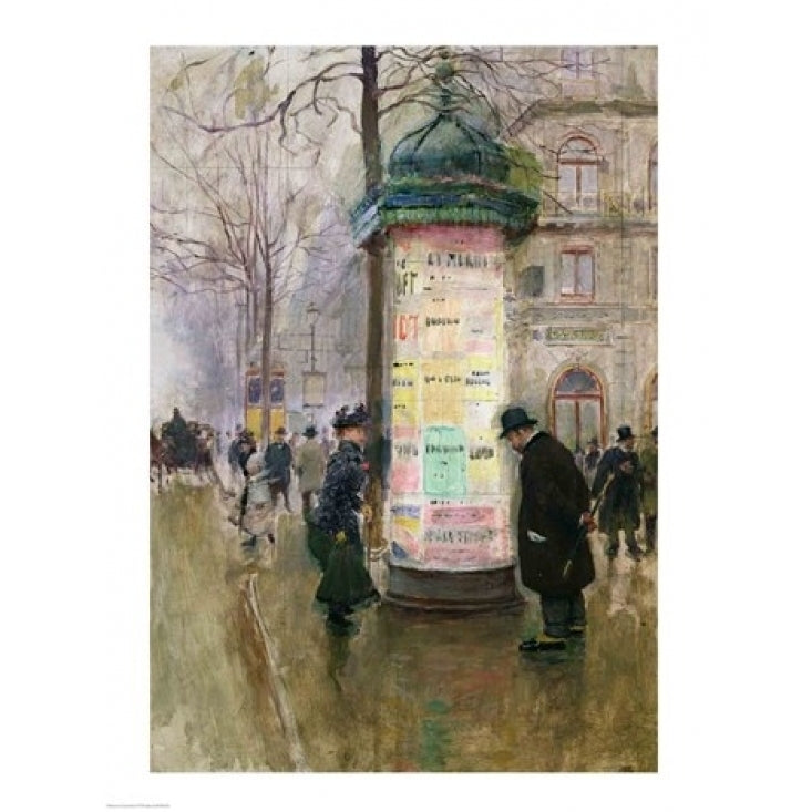 The Colonne Morris Poster Print by Jean Beraud Image 2